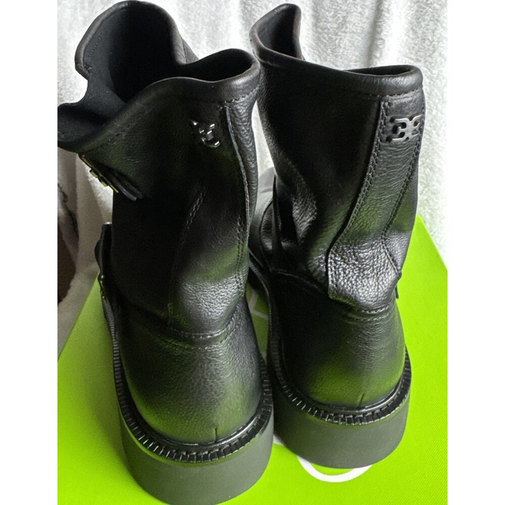 Sam Edelman Kinsley Black Leather Buckle Moto Boots Size 9.5 M NIB NEW - Picture 6 of 7